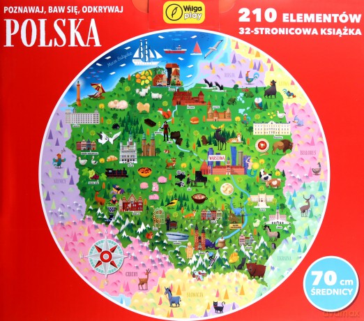 Książka i puzzle Poznawaj, baw się, odkrywaj Polska 210 elementów - Irena Trevisan