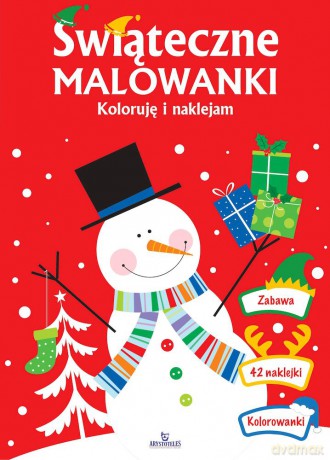 Świąteczne malowanki. Koloruję i naklejam - Monika Matusiak [KSIĄŻKA]