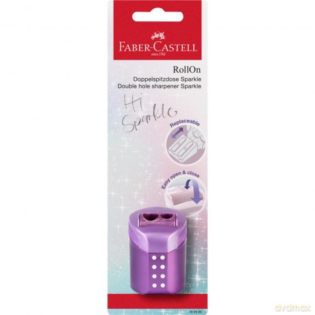 Temperówka podwójna rollon sparkle blister faber--castell 1szt mix