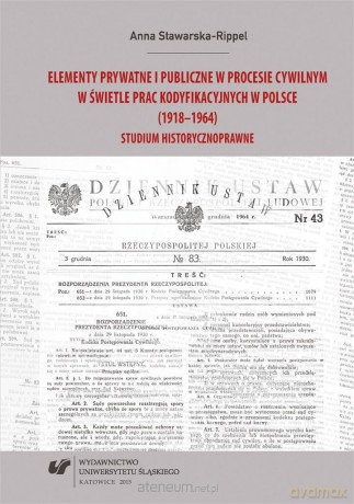 Elementy prywatne i publiczne w procesie cywilnym w świetle prac kodyfikacyjnych w Polsce - Anna Stawarska-Rippel [KSIĄŻKA]