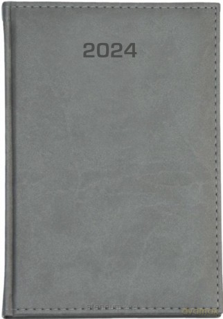 Kalendarz 2024 dzienny A5 Vivella szary [KALENDARZ]