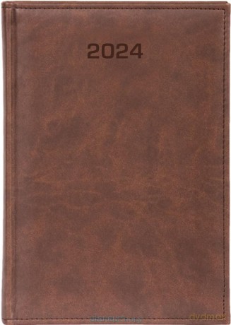 Kalendarz 2024 tygodniowy B5 Vivella ciemny brąz [KALENDARZ]