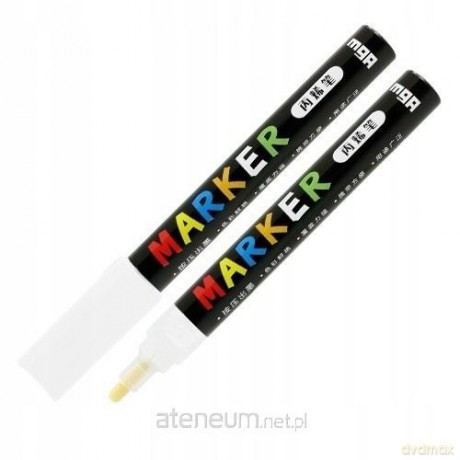 Marker akrylowy 1-2mm biały (6szt)