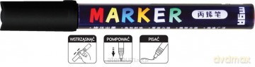 Marker akrylowy 1-2mm czarny (6szt)
