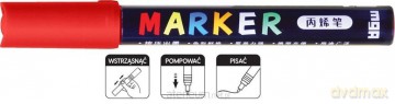 Marker akrylowy 1-2mm czerwony (6szt)