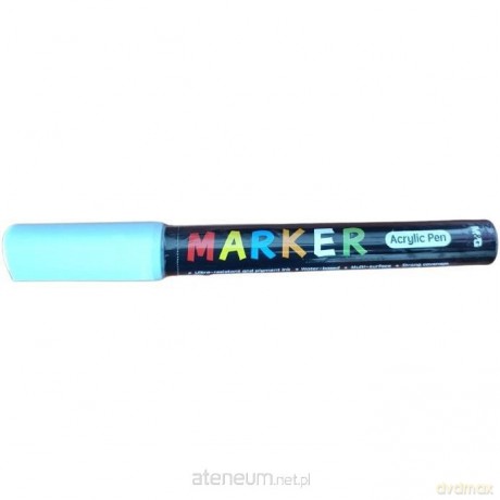 Marker akrylowy 1-2mm niebieski wodny (6szt)