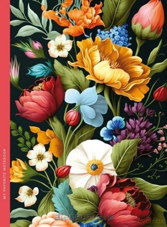 Notatnik ozdobny 143x200/48K kratka Flora