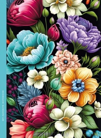 Notatnik ozdobny 143x200/48K kratka Flora