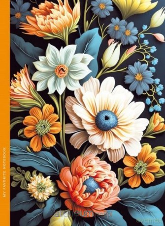 Notatnik ozdobny 143x200/48K kratka Flora