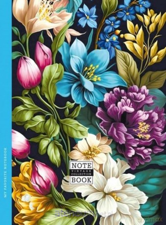 Notatnik ozdobny 143x200/64K kratka Flora