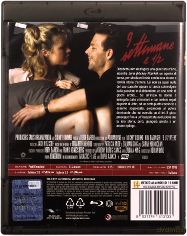 Nine 1/2 Weeks (Dziewięć i pół tygodnia) [Blu-Ray]
