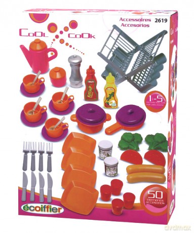 ECOIFFIER Zest. Naczyń z Suszarką 39 EL. 7600002619 [ZABAWKA]