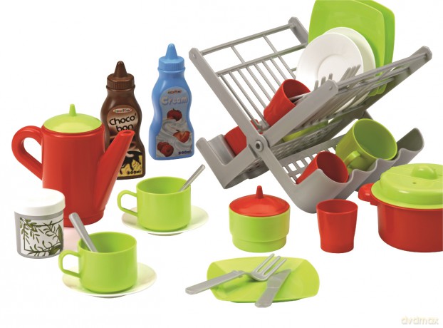 ECOIFFIER Zest. Naczyń z Suszarką 39 EL. 7600002619 [ZABAWKA]