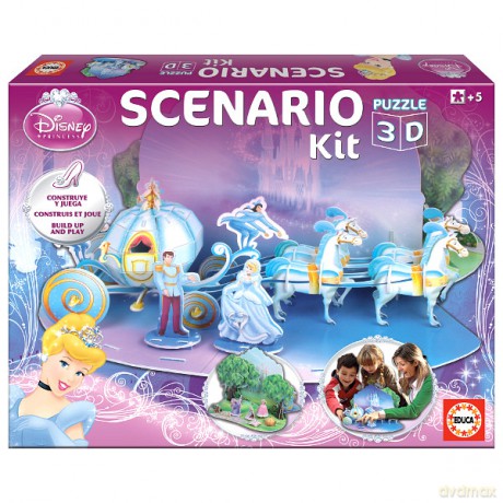 EDUCA Puzzle 3D Scenerie Kopciuszek 15121 [PUZZLE]