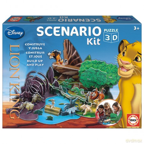 EDUCA Puzzle 3D Scenerie Król Lew 15122 [PUZZLE]