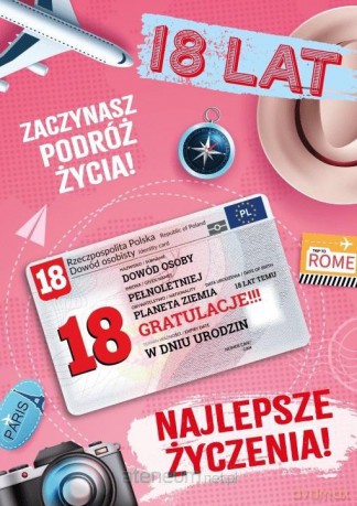 Karnet Urodziny 18