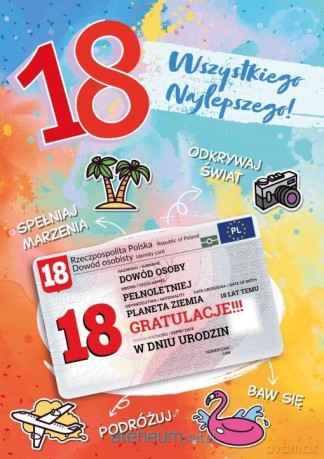 Karnet Urodziny 18