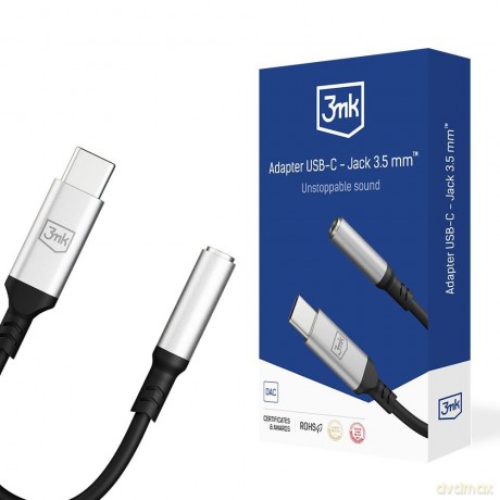 Kabel Adapter USB-C Accessories - 3mk Adapter USB-C - Jack 3,5 mm