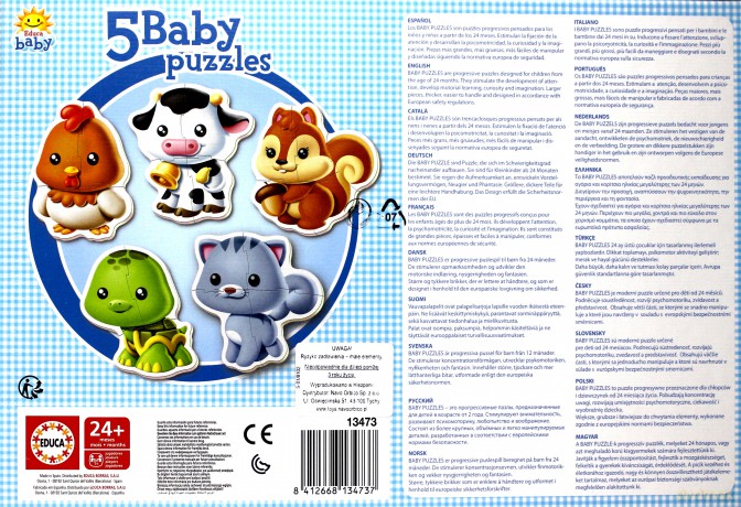 EDUCA BABY PUZZLE ZWIERZĘTA 13473 [PUZZLE]