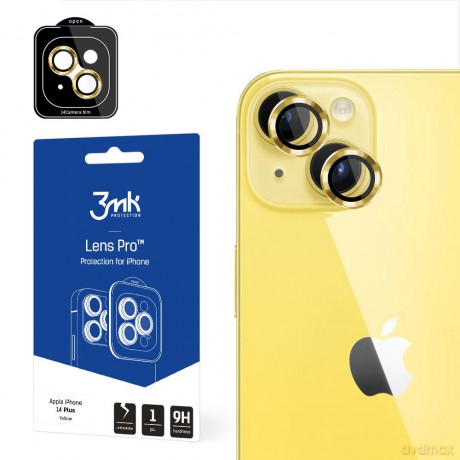 Ochrona na obiektyw aparatu do Apple iPhone 14 Plus - 3mk Lens Protection Pro Yellow