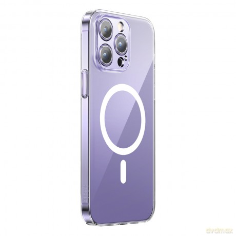 Baseus Crystal Magnetic Case etui do iPhone 14 Pro Max cienki pokrowiec MagSafe + szkło przezroczyste