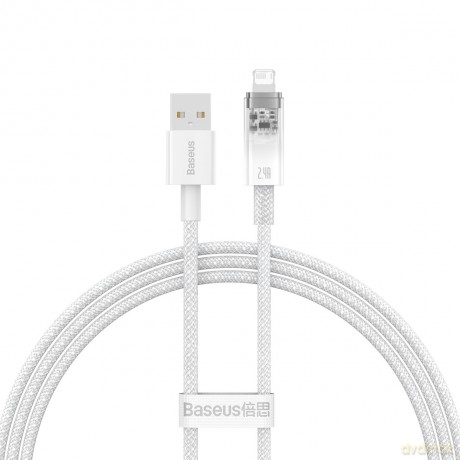 Baseus Explorer Series kabel przewód USB - Lightning 2,4A 1 m biały (CATS010002)
