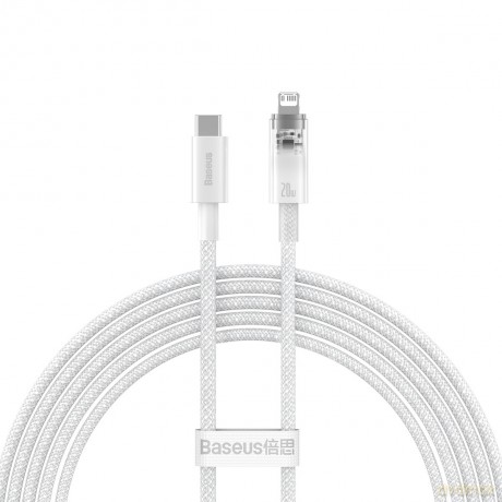 Baseus Explorer Series kabel przewód USB-C - Lightning 20W 2 m biały (CATS010302)