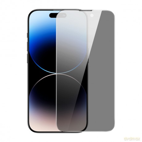 Baseus Privacy szkło hartowane do iPhone 14 Pro Max na cały ekran 0.4mm prywatyzujące filtr Anti Spy + zestaw montażowy