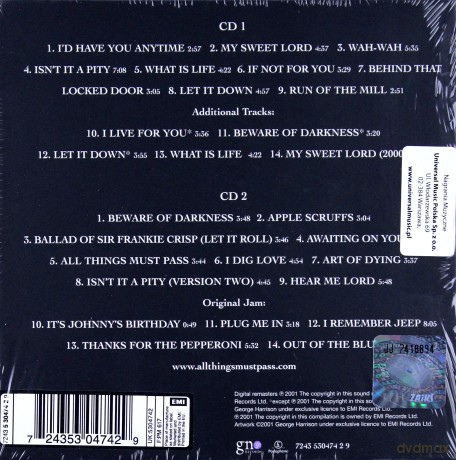 George Harrison: All Things Must Pass [2CD]