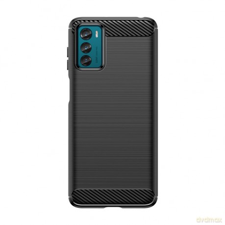 Carbon Case etui Motorola Moto G42 elastyczny silikonowy karbonowy pokrowiec czarne