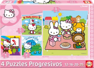 EDUCA 12,16,20,25 El. HELLO KITTY 14218 [PUZZLE]