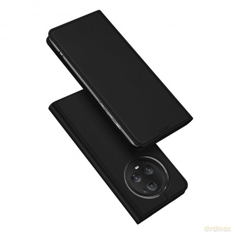 Dux Ducis Skin Pro etui do Honor Magic5 Pro pokrowiec z klapką portfel na kartę podstawka czarne