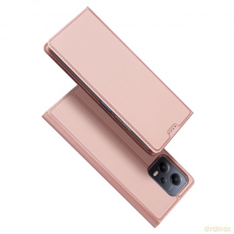 Dux Ducis Skin Pro etui do Xiaomi Redmi Note 12 Pro+ pokrowiec z klapką portfel na kartę podstawka różowe