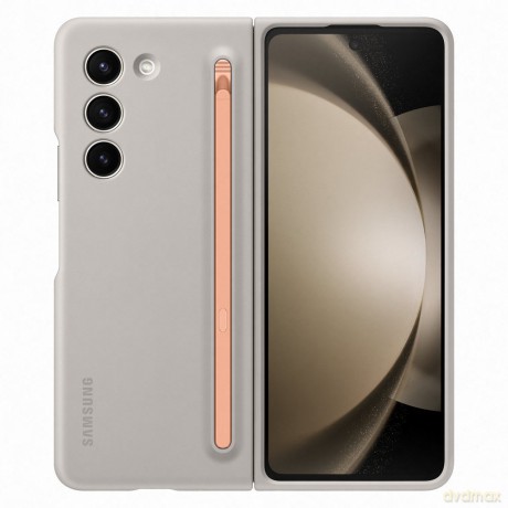 Etui silikonowe do Samsung Galaxy Z Fold 5 Slim Case + rysik - beżowe