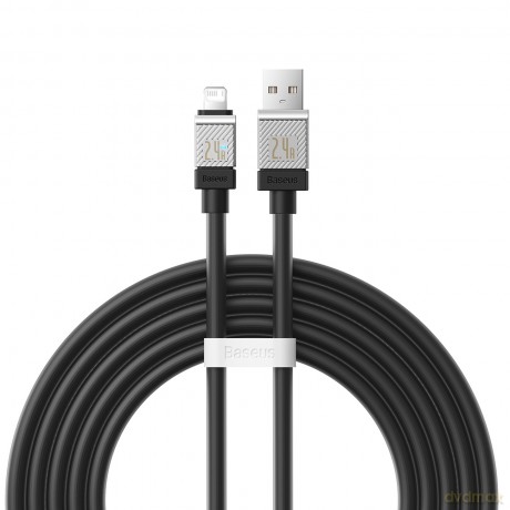 Kabel USB - Lightning 2.4A 2m Baseus CoolPlay - czarny