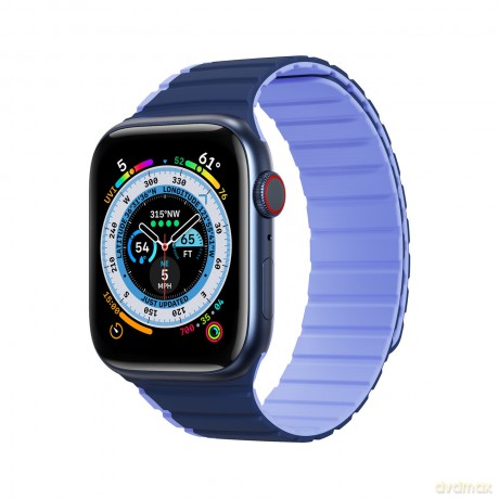 Magnetyczny pasek Apple Watch Ultra, SE, 8, 7, 6, 5, 4, 3, 2, 1 (49, 45, 44, 42 mm) Dux Ducis Strap (LD Version) - niebieski