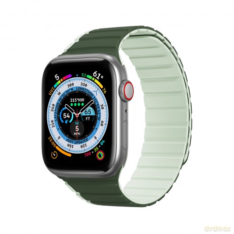 Magnetyczny pasek Apple Watch Ultra, SE, 8, 7, 6, 5, 4, 3, 2, 1 (49, 45, 44, 42 mm) Dux Ducis Strap (LD Version) - zielony
