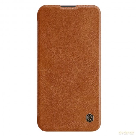 Nillkin Qin Leather Pro Case etui do Samsung Galaxy A54 5G pokrowiec z klapką osłona na aparat brązowe