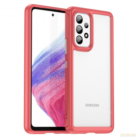 Outer Space Case etui do Samsung Galaxy A53 5G pokrowiec z elastyczną ramką czerwone