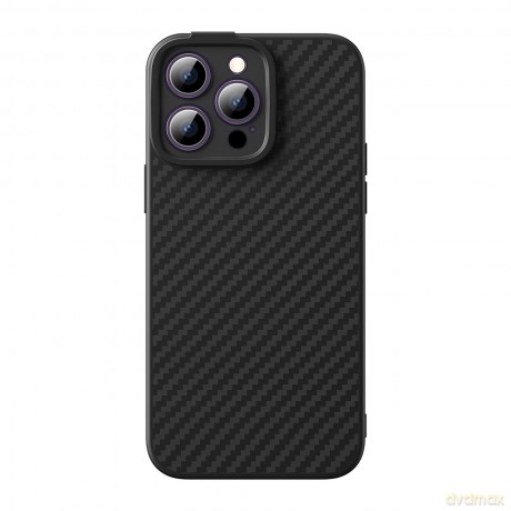Pancerne etui iPhone 14 Pro Max kompatybilne z MagSafe szkło hartowane Baseus Synthetic Fiber - czarne