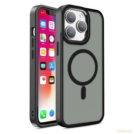 Pancerne magnetyczne etui iPhone 14 Pro MagSafe Color Matte Case - czarne