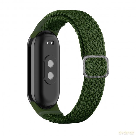Pleciony materiałowy pasek Xiaomi Mi Band 8 opaska bransoletka - zielony
