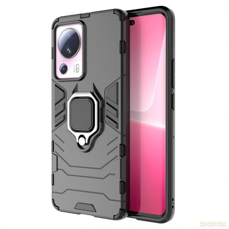 Ring Armor etui do Xiaomi 13 Lite pancerny pokrowiec uchwyt magnetyczny ring czarne