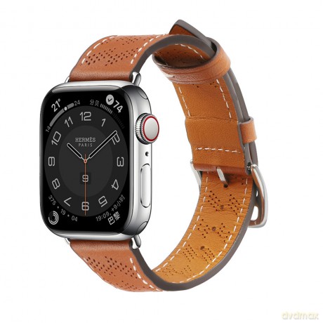 Strap Leather skórzany pasek Apple Watch Ultra, SE, 8, 7, 6, 5, 4, 3, 2, 1 (49, 45, 44, 42 mm) opaska bransoleta brązowy
