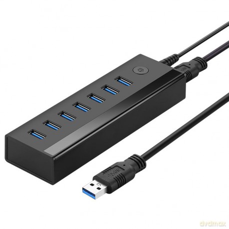 Ugreen wielofunkcyjny HUB 7w1 USB-A - 7xUSB-A 5Gb/s czarny (US219)
