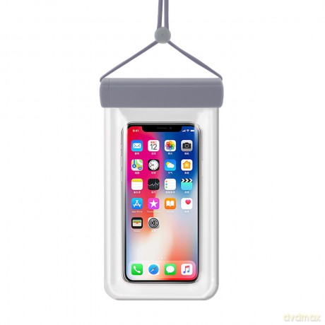 Wodoodporne etui na telefon 115 mm x 220 mm torebka na basen plażę szare