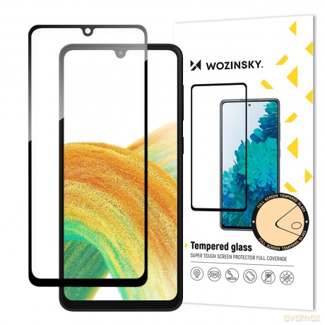 Wozinsky Full Glue Tempered Glass szkło hartowane do Samsung Galaxy A34 5G 9H na cały ekran z czarną ramką