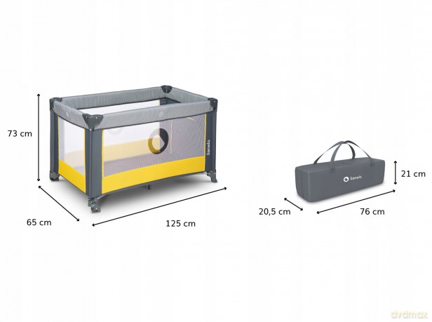 Łóżeczko turystyczne Stefi Yellow Lemon