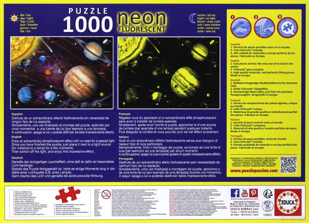 EDUCA 1000 El. Neon; Układ Słoneczny 14461 [PUZZLE]
