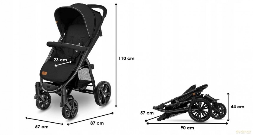Wózek spacerowy Annet Plus Black Carbon